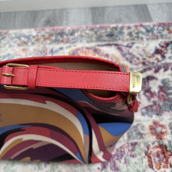 Emilio Pucci Printed Leather Shoulder Bag - Picture 5 of 15